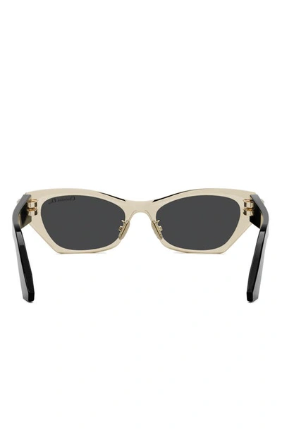 Shop Dior C B3u 58mm Butterfly Sunglasses In Shiny Gold Dh / Smoke