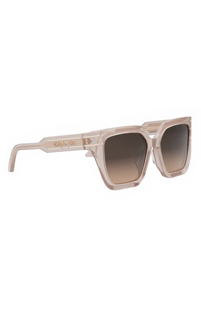 Shop Dior 'signature S10f 55mm Butterfly Sunglasses In Shiny Pink / Gradient Roviex