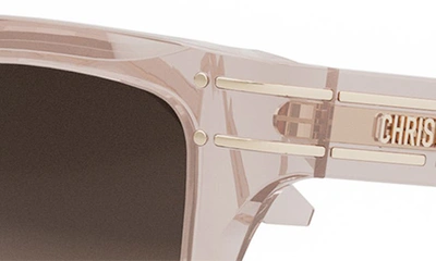 Shop Dior 'signature S10f 55mm Butterfly Sunglasses In Shiny Pink / Gradient Roviex