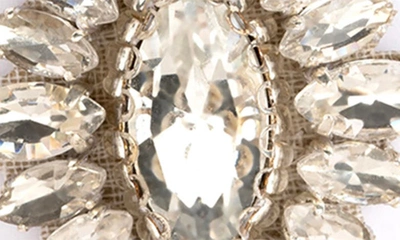 Shop Deepa Gurnani Alianah Crystal Drop Earrings In Silver