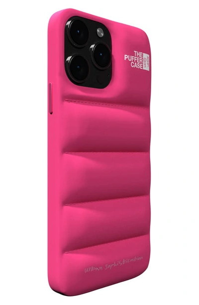 Shop Urban Sophistication The Puffer Case® Water Resistant Iphone 13 Pro Case In Hot Pink