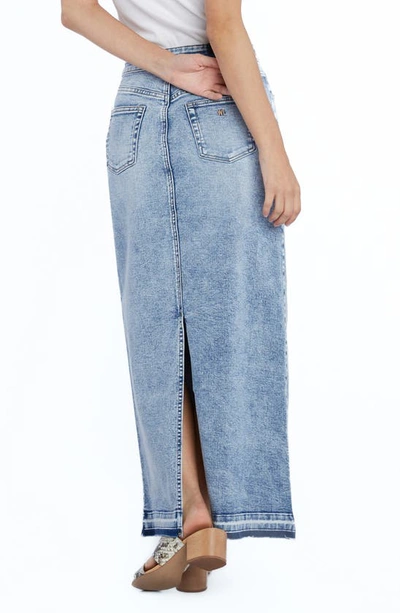 Shop Wash Lab Denim Align Denim Maxi Skirt In Azure Wash