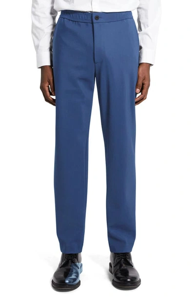 Shop Theory Mayer Precision Ponte Knit Pants In Deep Atlantic