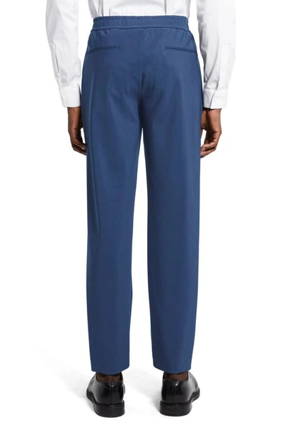 Shop Theory Mayer Precision Ponte Knit Pants In Deep Atlantic