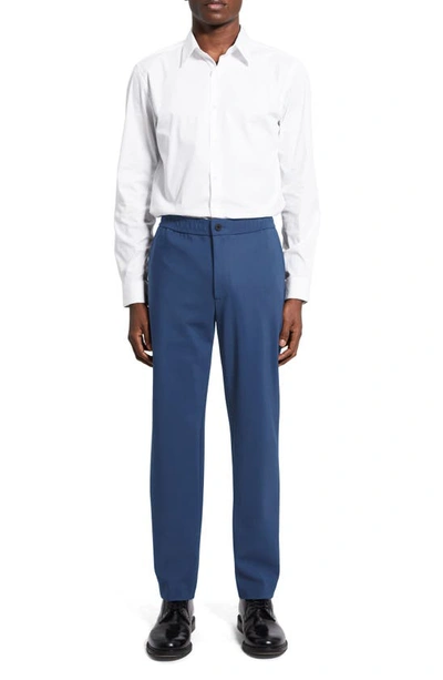 Shop Theory Mayer Precision Ponte Knit Pants In Deep Atlantic