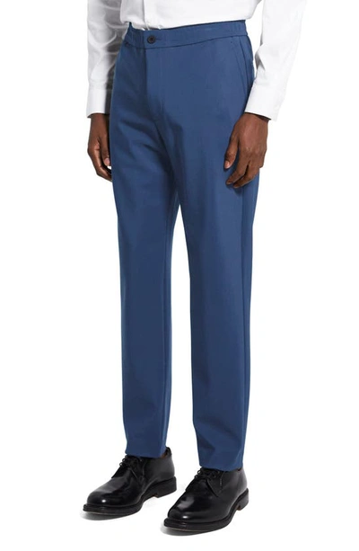 Shop Theory Mayer Precision Ponte Knit Pants In Deep Atlantic