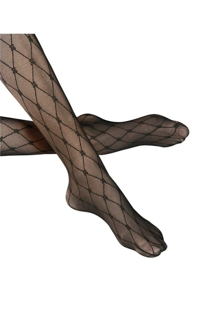 Shop Falke Twisted Story Tights In Black