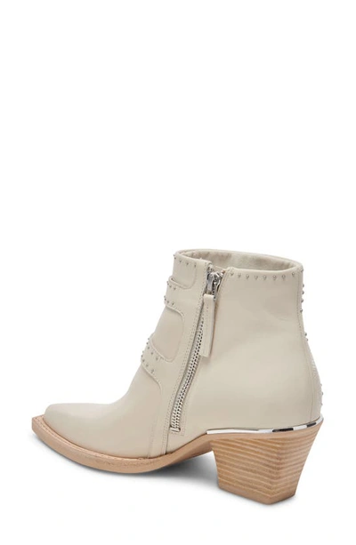 Shop Dolce Vita Ronnie Pointed Toe Bootie In Ivory Leather