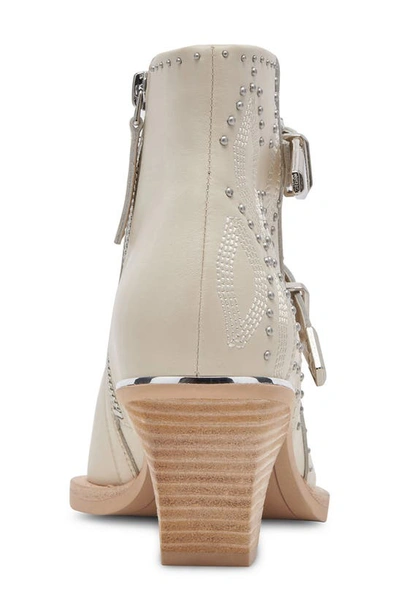 Shop Dolce Vita Ronnie Pointed Toe Bootie In Ivory Leather