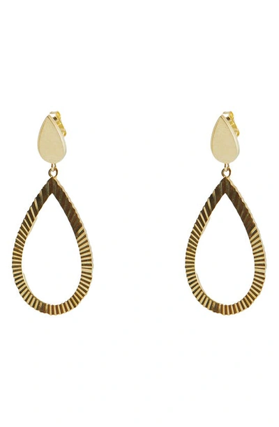Argento Vivo Diamond Cut Drop Earrings In Gold
