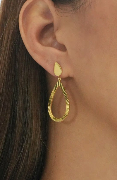 Argento Vivo Diamond Cut Drop Earrings In Gold
