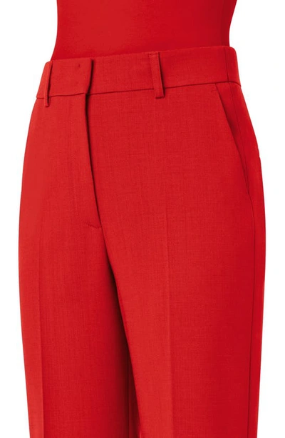 Shop Akris Punto Slim Leg Stretch Modal Pants In Red
