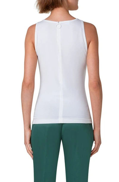 Shop Akris Punto Sleeveless Knit Top In Cream