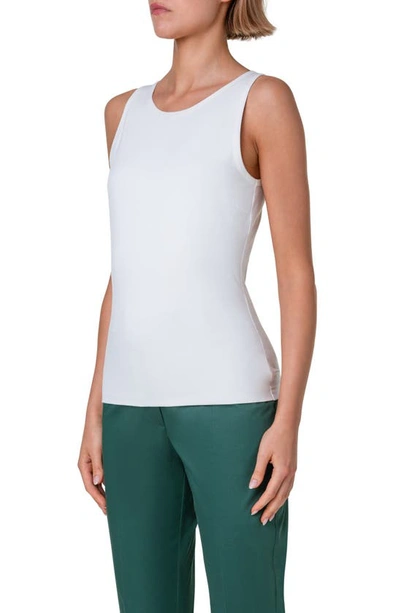 Akris Punto Modal Jersey Fitted Tank Top In Cream