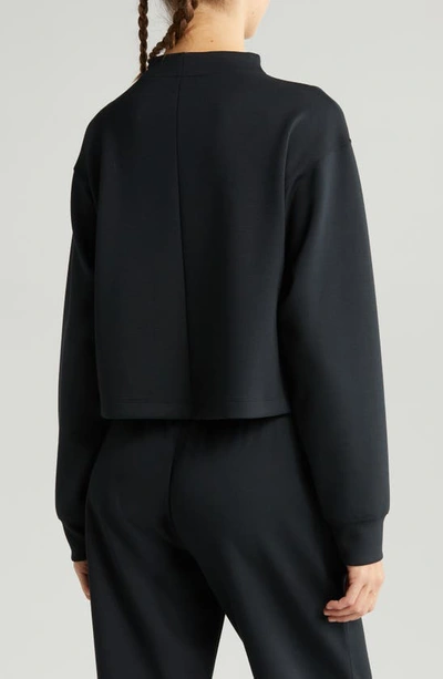 Shop Zella Luxe Scuba Sweatshirt In Black