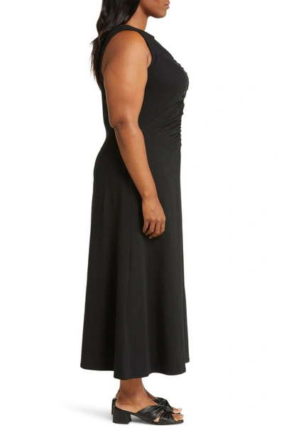 Shop Nordstrom Ruched Front Knit Dress In Black