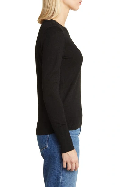 Caslon Wool Blend Crewneck Sweater In Black