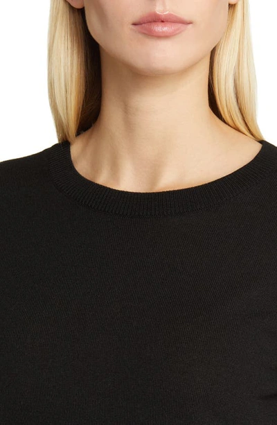 Caslon Wool Blend Crewneck Sweater In Black