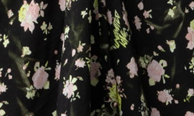 Shop Zadig & Voltaire Rozom Rose Print Dress In Noir