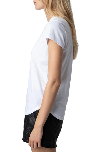 Shop Zadig & Voltaire Je T'aime Organic Cotton Graphic T-shirt In Blanc