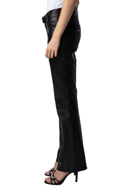 Shop Zadig & Voltaire Elvir Leather Pants In Noir