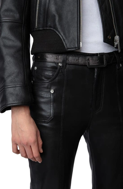 Shop Zadig & Voltaire Elvir Leather Pants In Noir