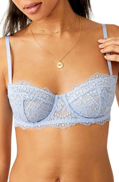 Shop Free People Intimately Fp Maya Underwire Convertible Bra In Astral Blue Combo