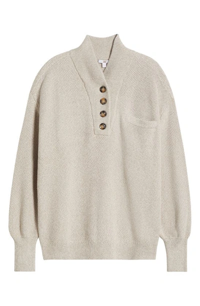 Lunya Cozy Cotton Silk Tops In Oat Marl