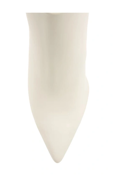 Shop Jeffrey Campbell Pillar Pointed Toe Over The Knee Boot In Ivory