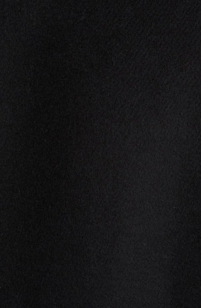 Kobi Halperin Channing Genuine Shearling Trim Wool Blend Coat In Black