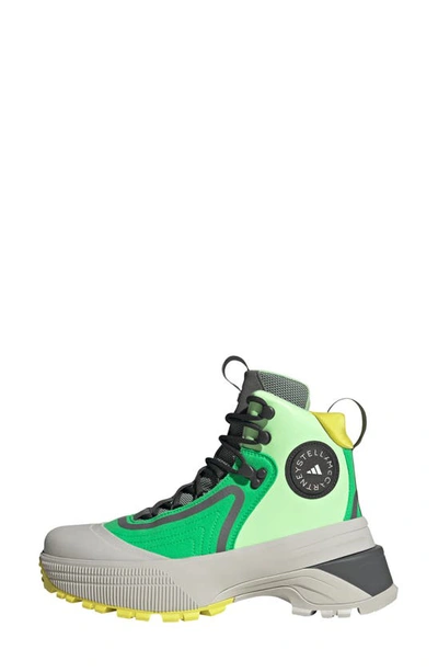 Shop Adidas By Stella Mccartney Terrex Insulated Hiking Boot In Solar Lime/ Green/ Pearl