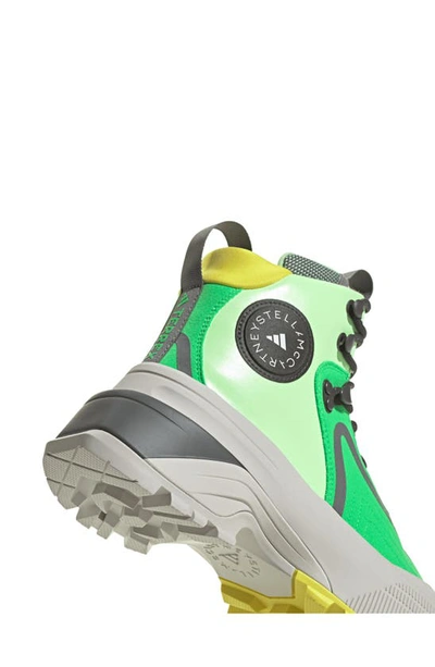 Shop Adidas By Stella Mccartney Terrex Insulated Hiking Boot In Solar Lime/ Green/ Pearl