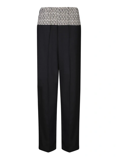 Shop Fendi Trousers In Black