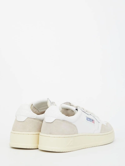Shop Autry Medalist  Suede Sneakers In White
