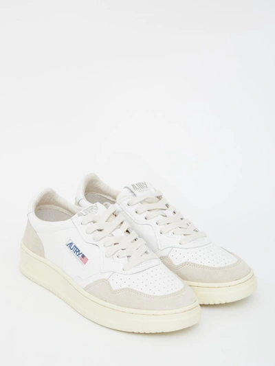 Shop Autry Medalist  Suede Sneakers In White