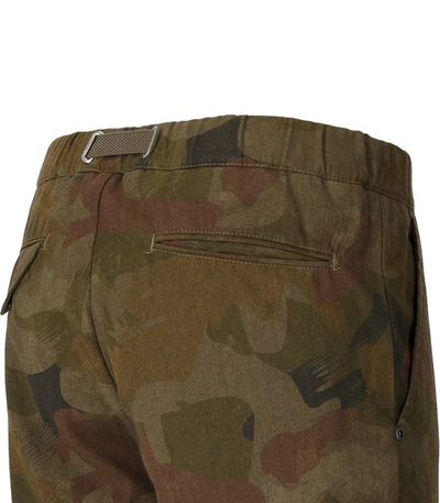 Shop White Sand Greg Camouflage Trousers In Green