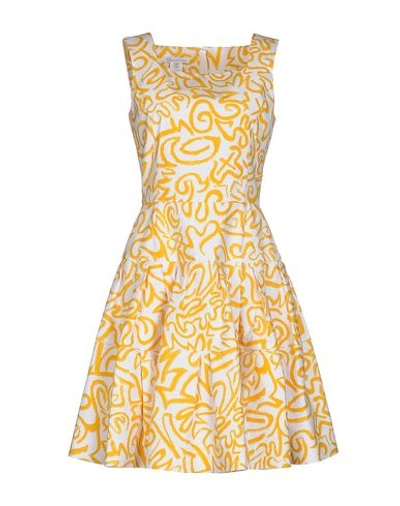 Oscar De La Renta Short Dress In Yellow