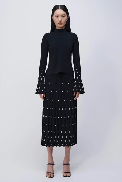 Shop Jonathan Simkhai Primrose Skirt In Black
