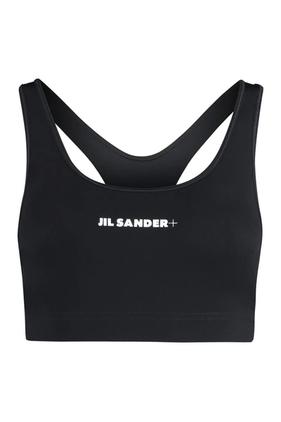Shop Jil Sander Crop-top With Logo In Black