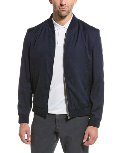 Shop Hugo Boss Bomber Jacket In Blue