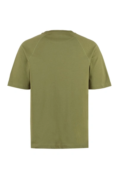 Shop Apc A.p.c. Willy Cotton Crew-neck T-shirt In Green