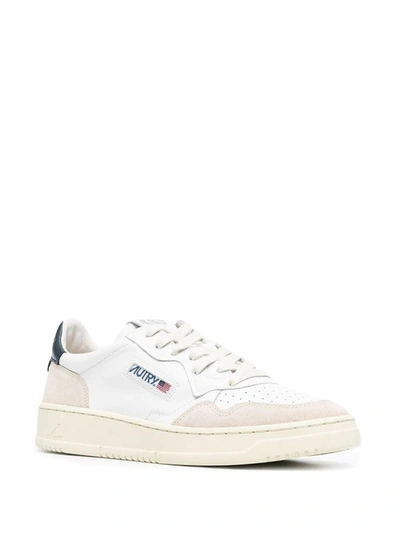 Shop Autry Medalist Suede-panel Sneakers In White / Blue