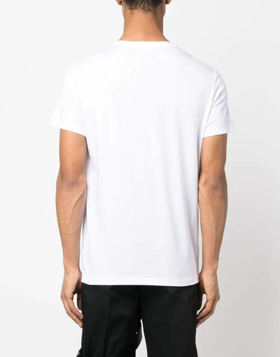 Shop Balmain Logo Printed T-shirt In White