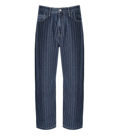 Shop Carhartt Wip  Orlean Blue White Jeans
