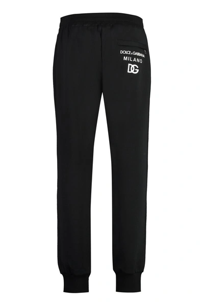 Shop Dolce & Gabbana Cotton Trousers In Black