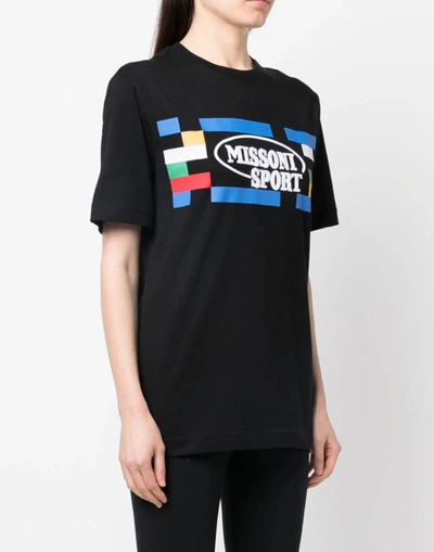 Shop Missoni Sport Logo T-shirt In Black