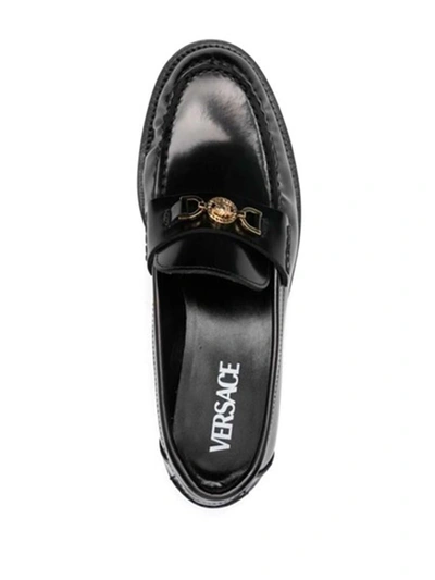 Shop Versace Medusa `95 Loafers In Black