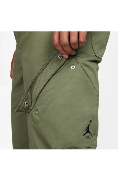 Shop Jordan Essentials Chicago Pants In Sky J Light Olive/ Black