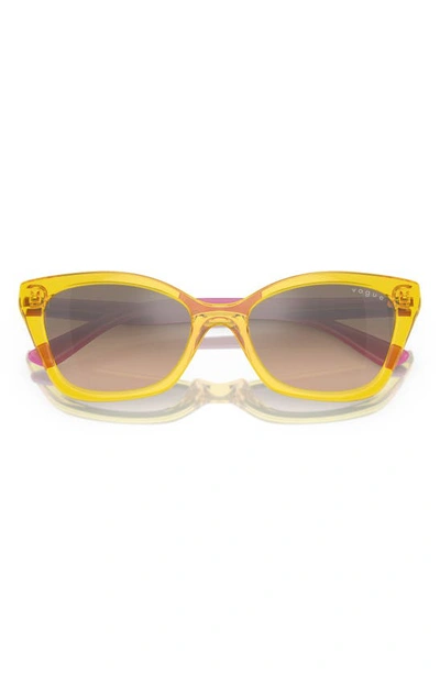 Shop Vogue Kids' 48mm Gradient Cat Eye Sunglasses In Yellow