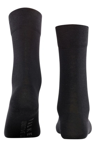 Shop Falke Sensitive London Cotton Blend Socks In Black